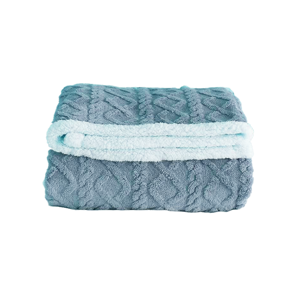 Cashmere and cotton blanket