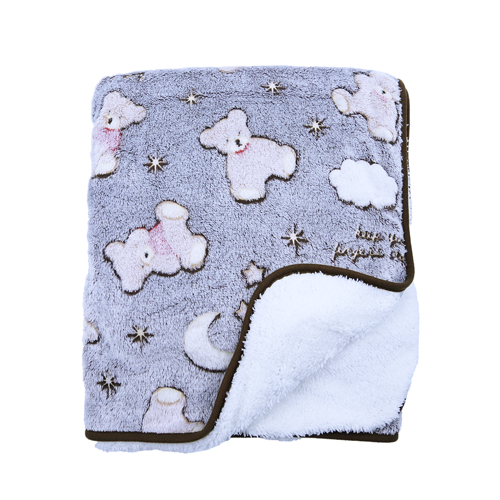 Offset printed coral fleece blanket