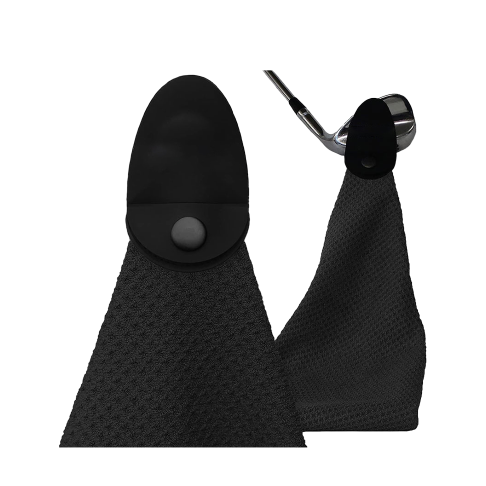 Pomegranate golf towel with magnet clip