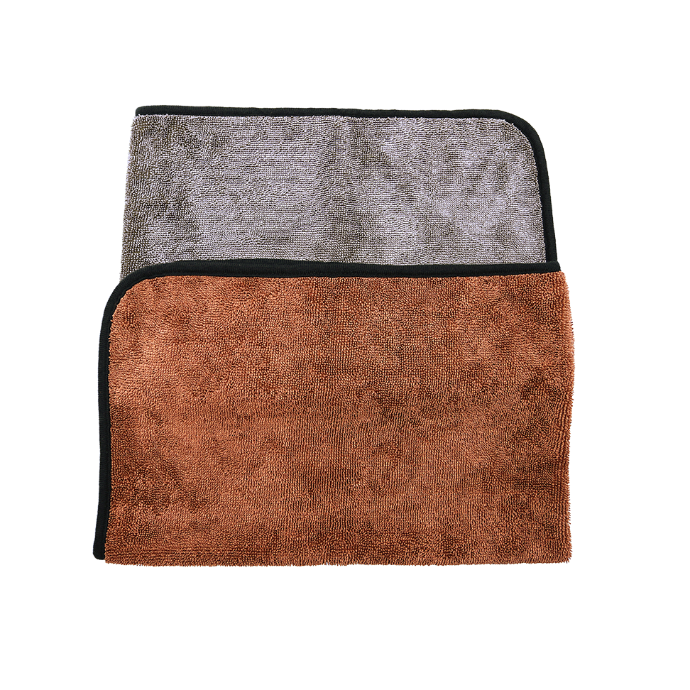 Warp knitted microfiber terry car cleaning towel