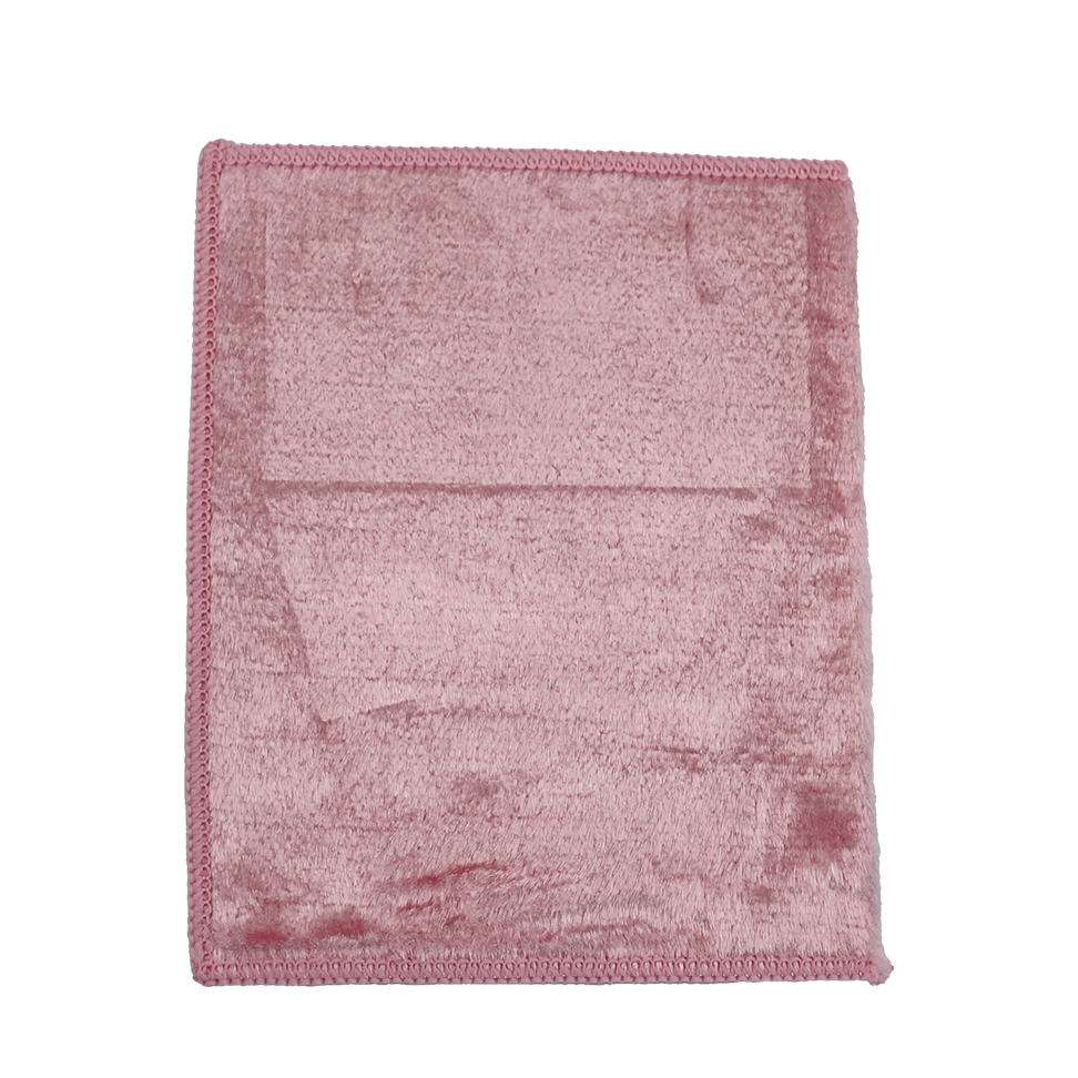 Weft knitted coral fleece dishwashing cloth