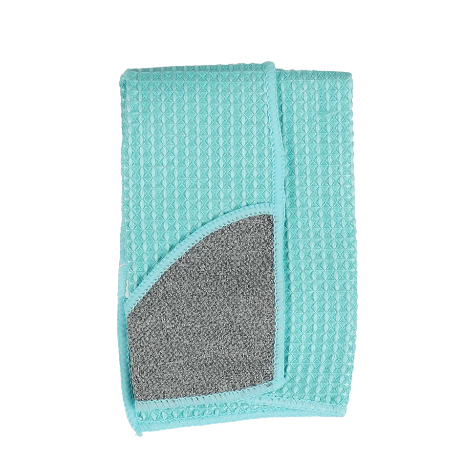 Wipe the dishes - Multipurpose Microfiber Waffle Round Corner Cleaning Cloth