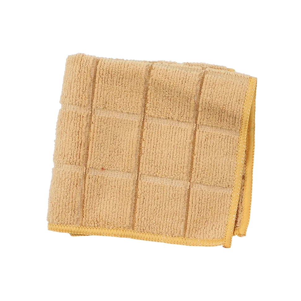 Multi-purpose microfiber warp-knitted checkered dishcloth