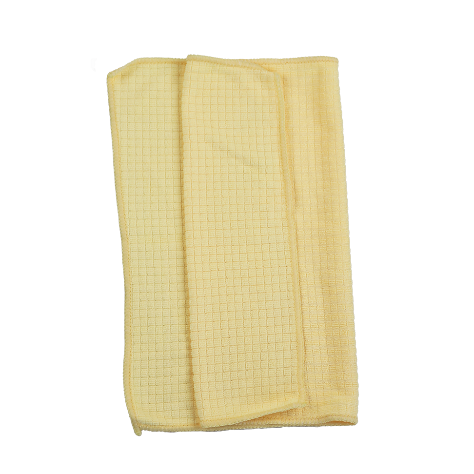 Multi-purpose microfiber weft knitted small grid scouring pad