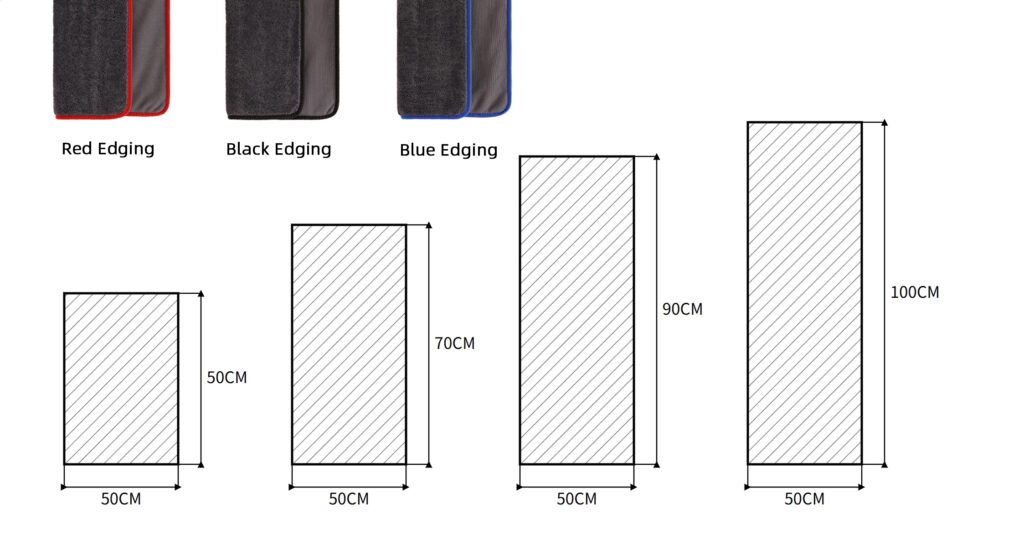 Customizable Dimensions and Edge Color Towel