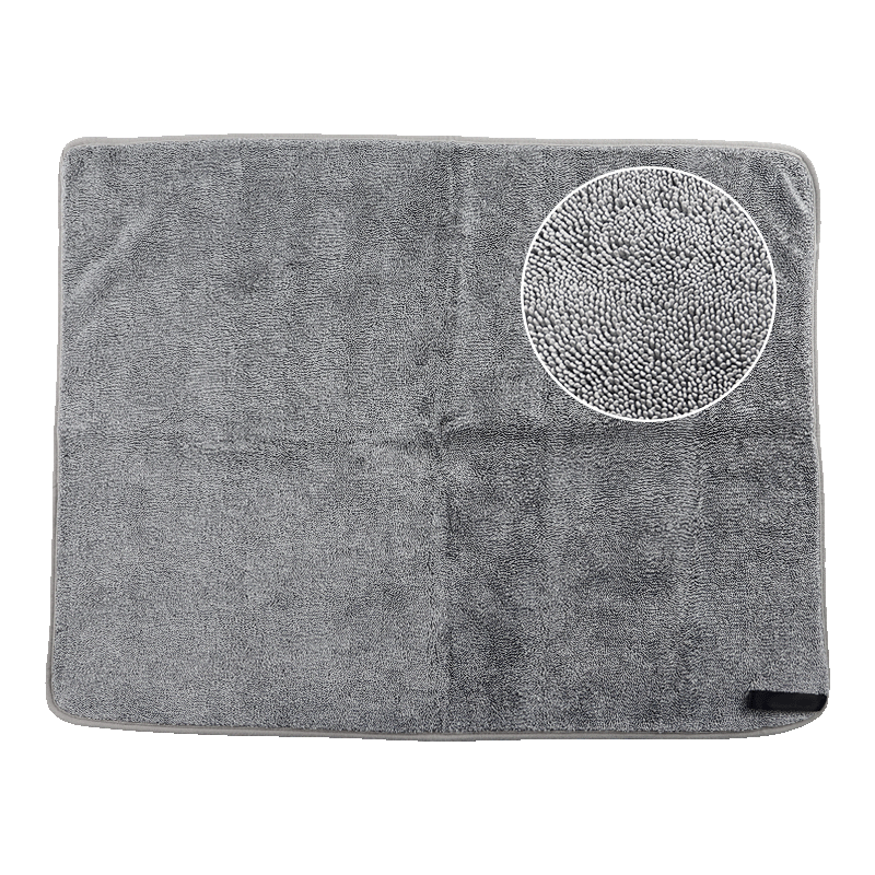 DryingTowelDoubleSidedGrayDetail