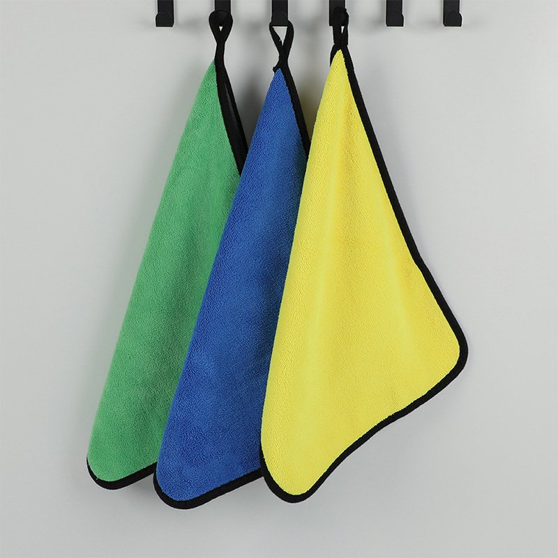 Double-Sided Thick Coral Fleece Cleaning Cloth-Hook Design