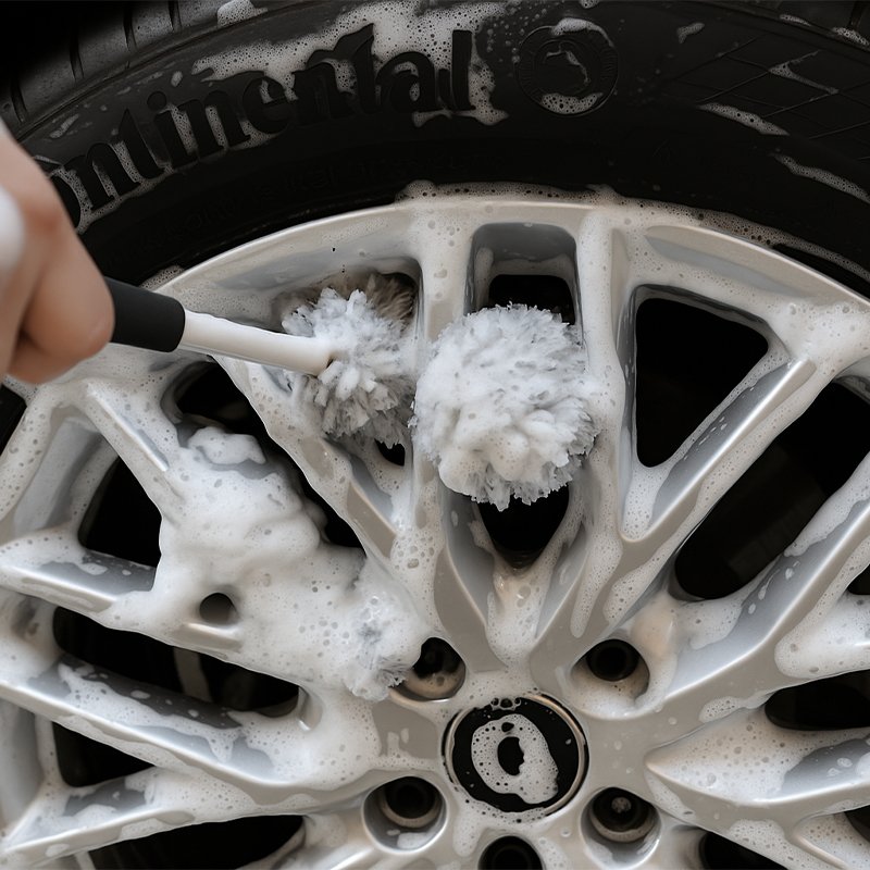 Flexible Reach · Deep Wheel Cleaning Without Blind Spots