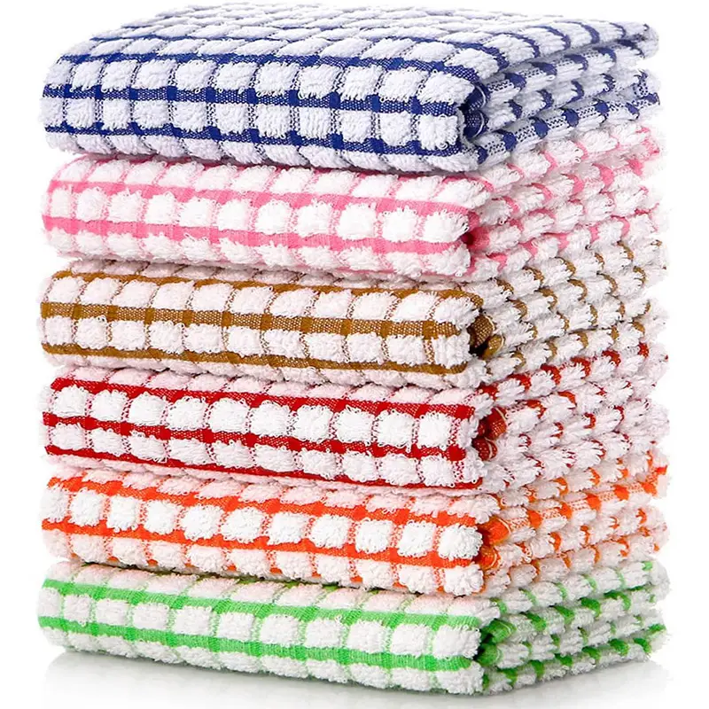 100% Cotton Checkered Tea Towels