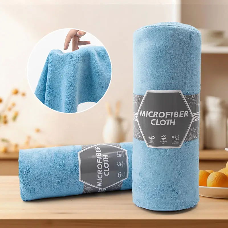 Coral Fleece Tear-Off Cleaning Cloth Roll