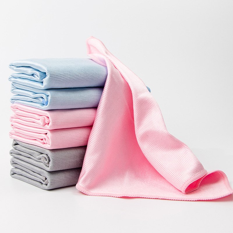 Standard Microfiber Glass Cleaning Cloth (Matte Solid Glossy Bright Colors)
