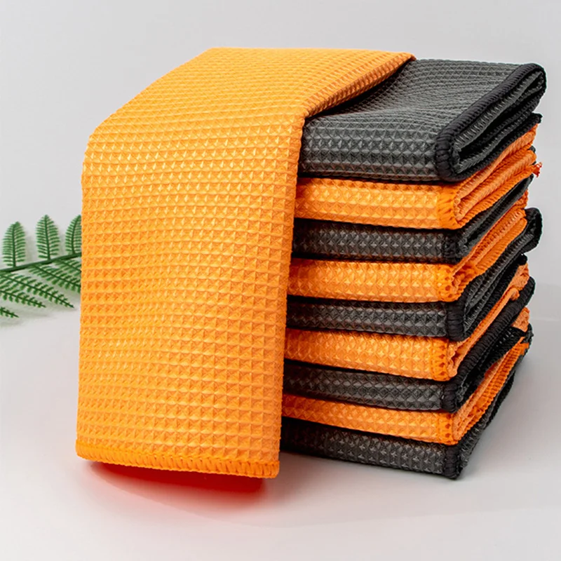 Pineapple Grid Microfiber Car Cleaning Cloth